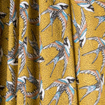 Popeline Coton Oiseaux Ocre - Ribes y Casals