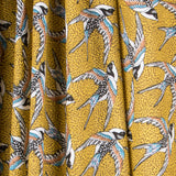 Popeline Coton Oiseaux Ocre - Ribes y Casals