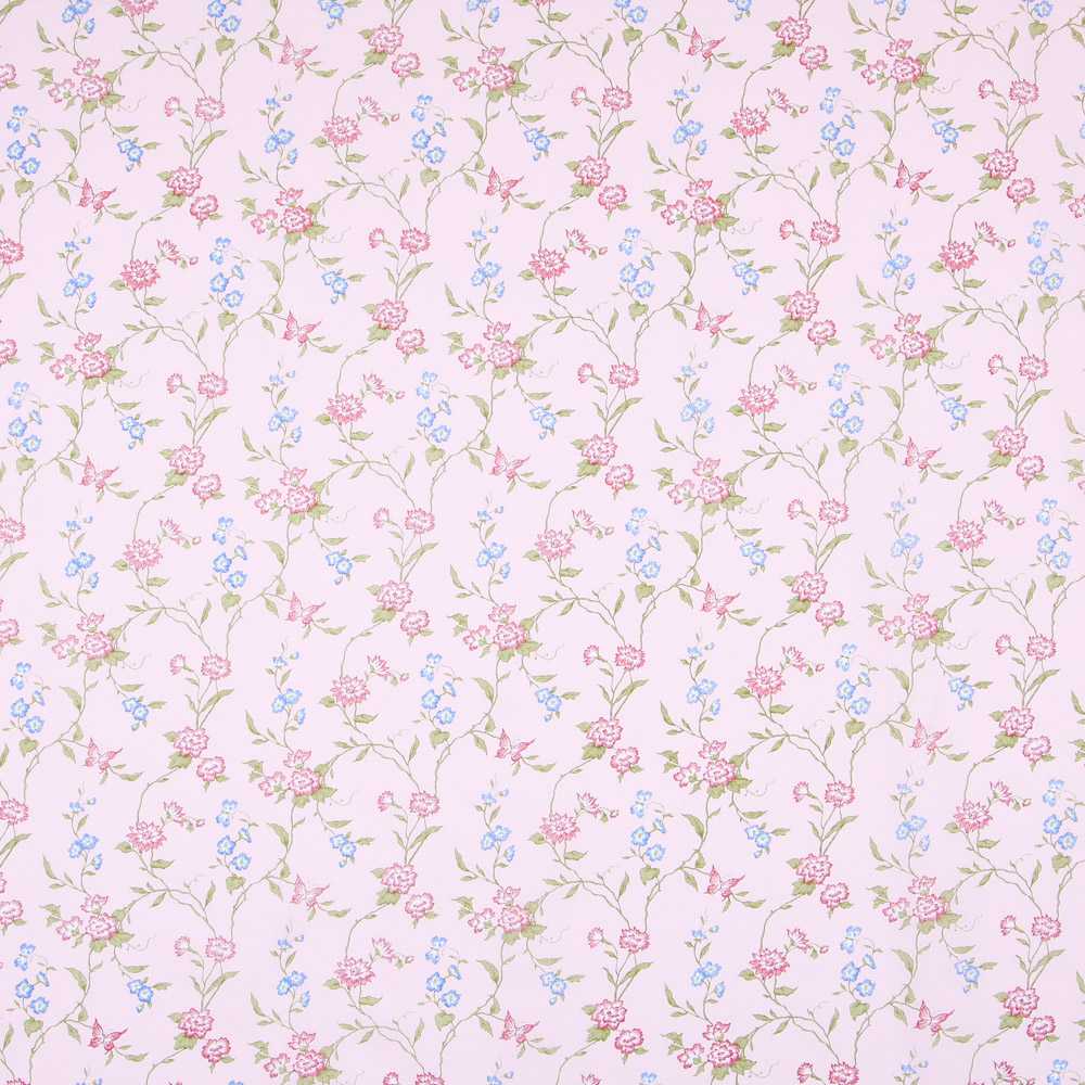 Popeline Coton Rose Bouquet - Ribes y Casals