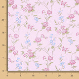 Popeline Coton Rose Bouquet - Ribes y Casals