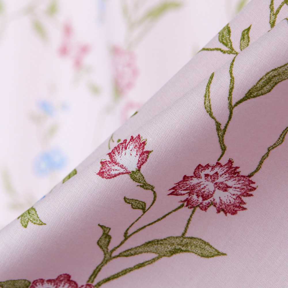 Popeline Coton Rose Bouquet - Ribes y Casals