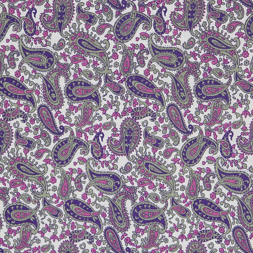 Popeline Coton Violet Cachemire - Ribes y Casals