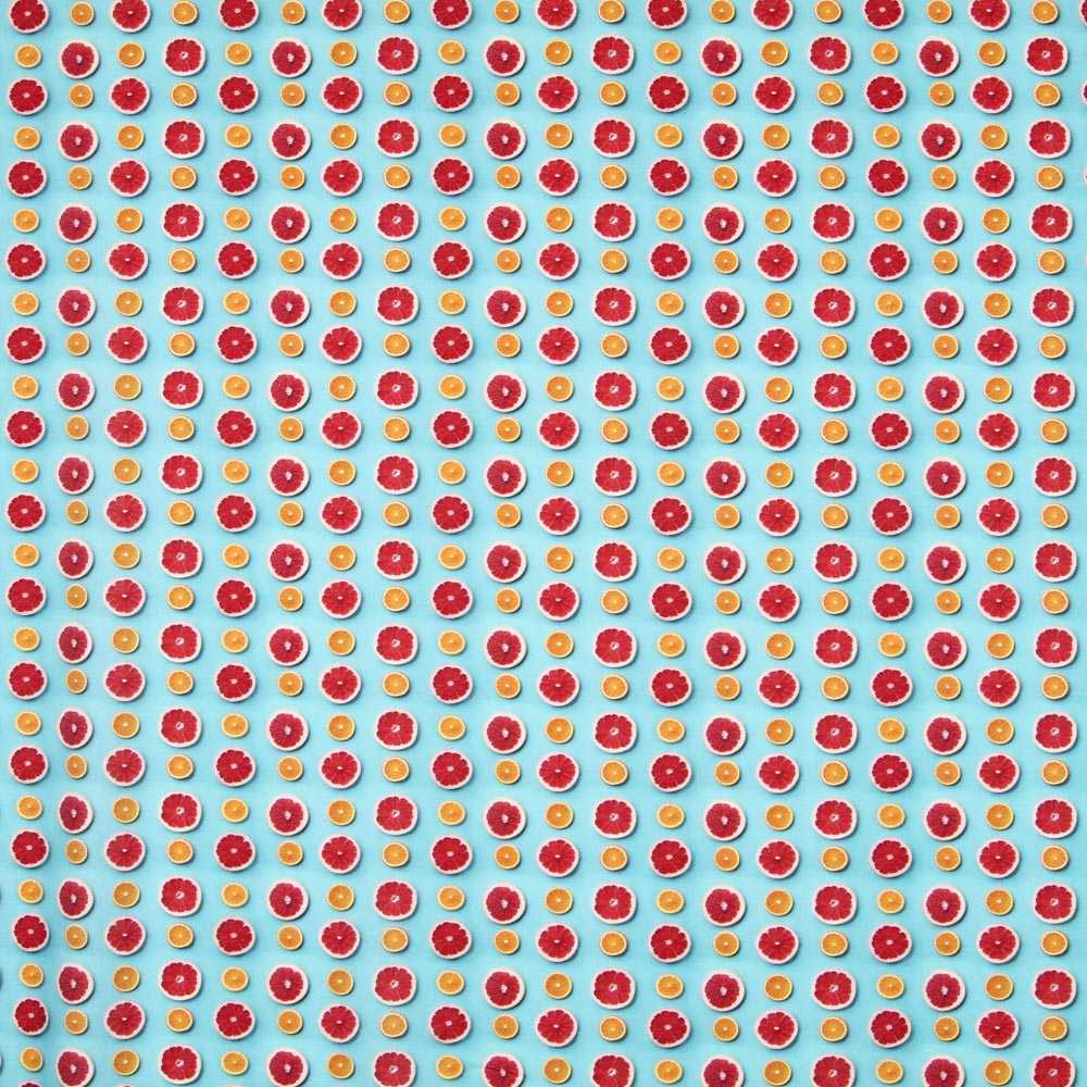 Popeline Coton Citrique Turquoise - Ribes y Casals