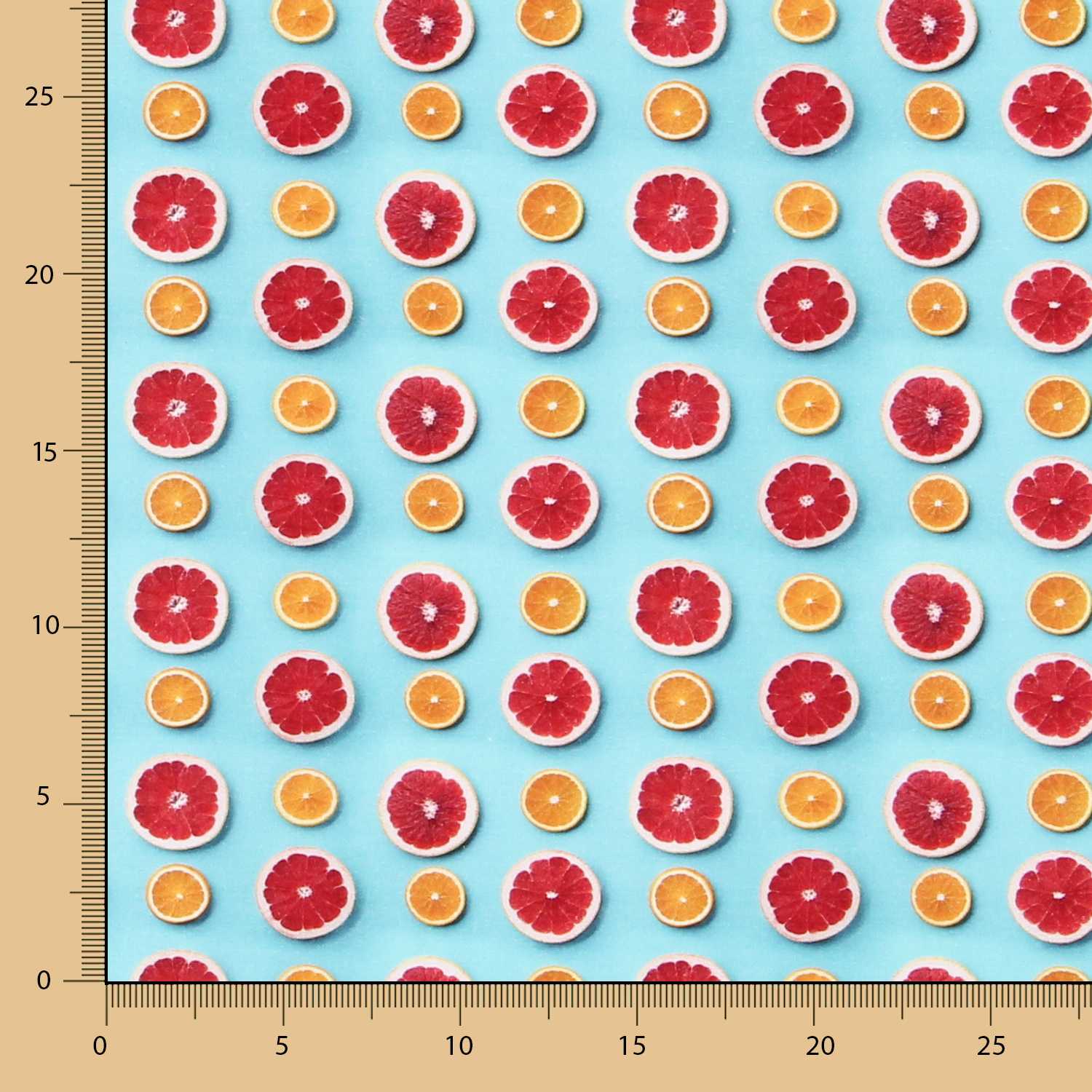 Popeline Coton Citrique Turquoise - Ribes y Casals