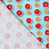 Popeline Coton Citrique Turquoise - Ribes y Casals