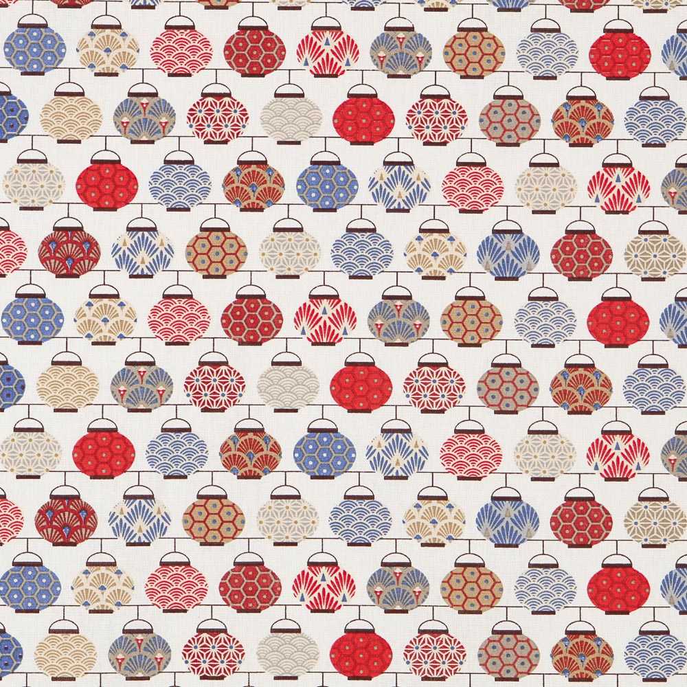 Popeline Coton Lampions Japonais - Ribes y Casals