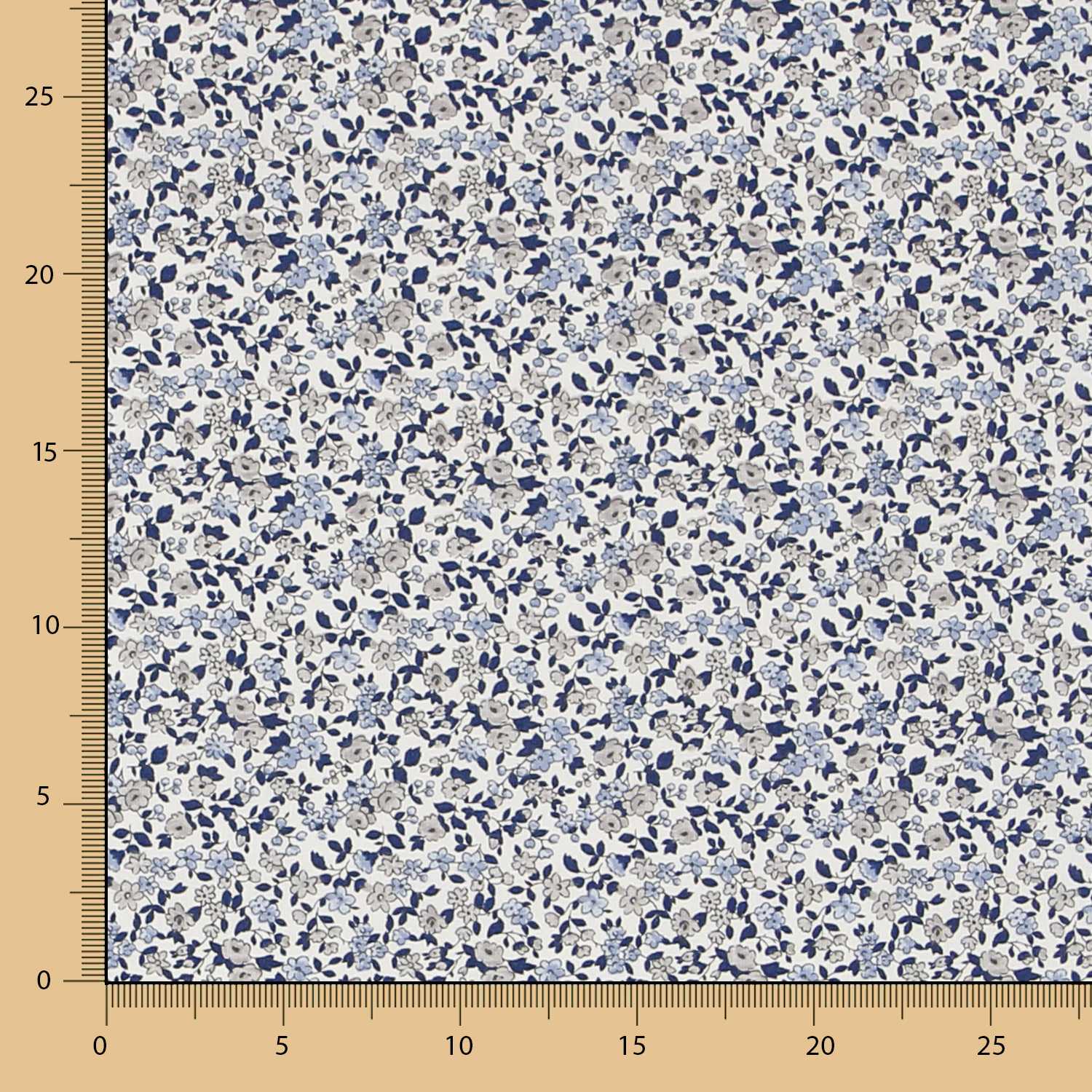 Popeline Coton Liberty Bleue - Ribes y Casals