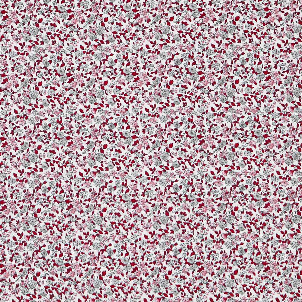 Popeline Coton Liberty Rouge - Ribes y Casals