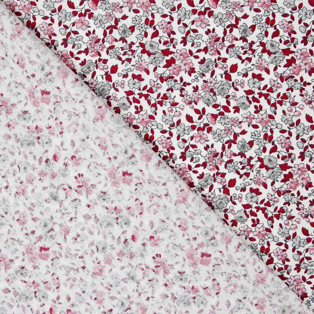 Popeline Coton Liberty Rouge - Ribes y Casals