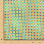 Popeline Coton Vert Géométrique - Ribes y Casals