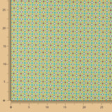 Popeline Coton Vert Géométrique - Ribes y Casals
