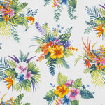 Popeline Coton Hibiscus Blanche - Ribes y Casals