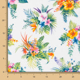 Popeline Coton Hibiscus Blanche - Ribes y Casals