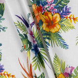 Popeline Coton Hibiscus Blanche - Ribes y Casals