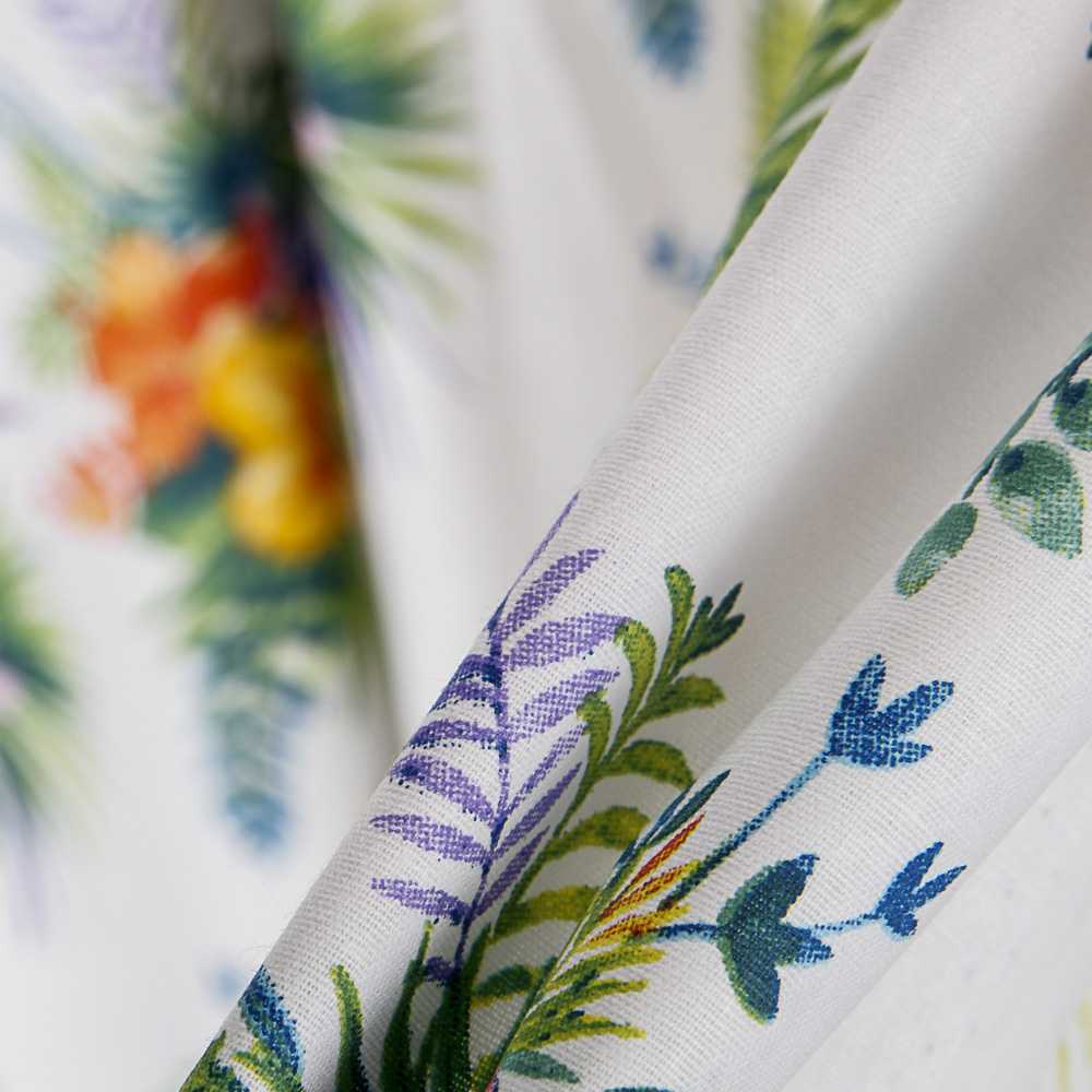 Popeline Coton Hibiscus Blanche - Ribes y Casals