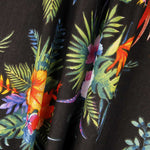 Popeline Coton Hibiscus Noire - Ribes y Casals