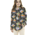 Popeline Coton Hibiscus Noire - Ribes y Casals