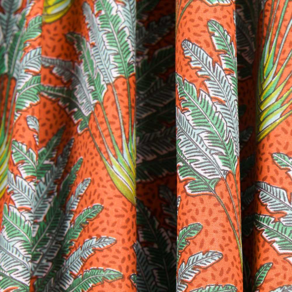 Popeline Coton Madagascar Orange - Ribes y Casals