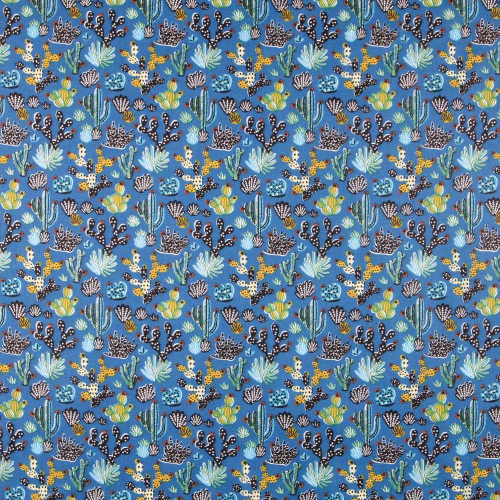 Popeline Coton Bleu Mexicain - Ribes y Casals