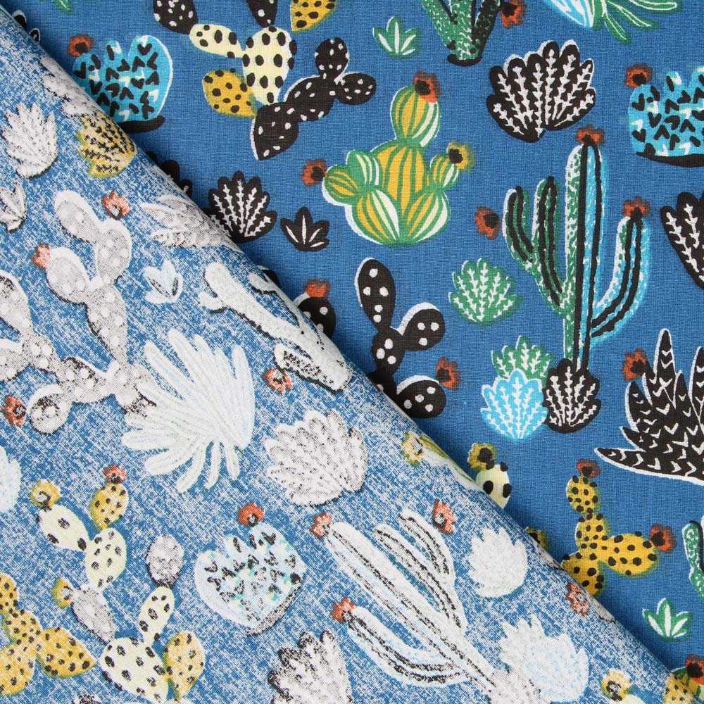 Popeline Coton Bleu Mexicain - Ribes y Casals