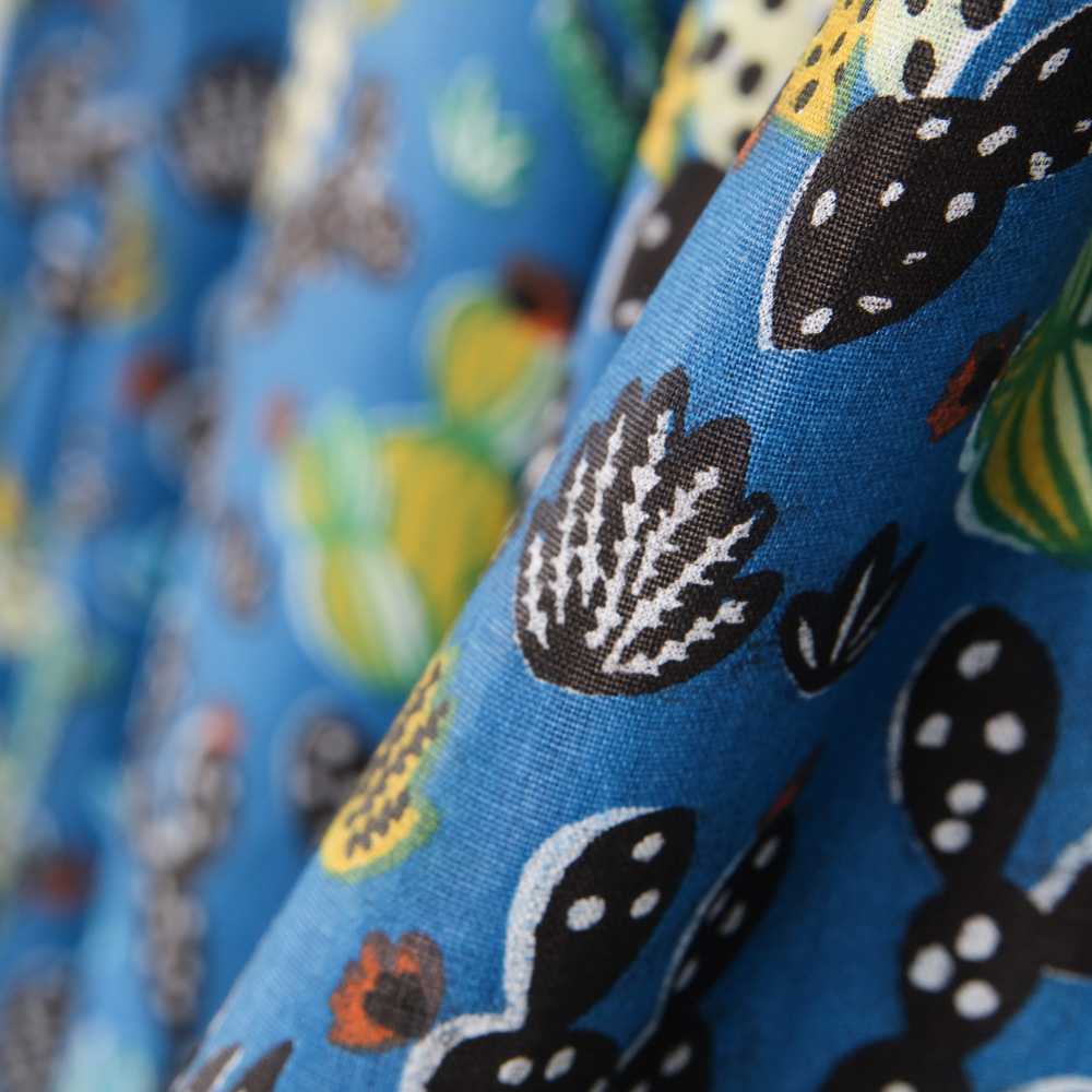 Popeline Coton Bleu Mexicain - Ribes y Casals