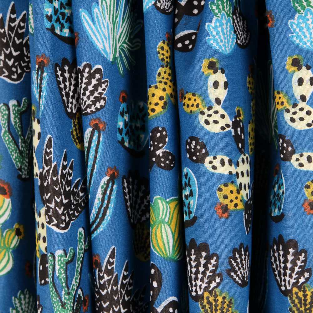 Popeline Coton Bleu Mexicain - Ribes y Casals