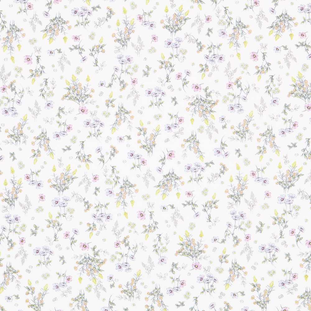 Popeline Coton Bio Bouquet - Ribes y Casals