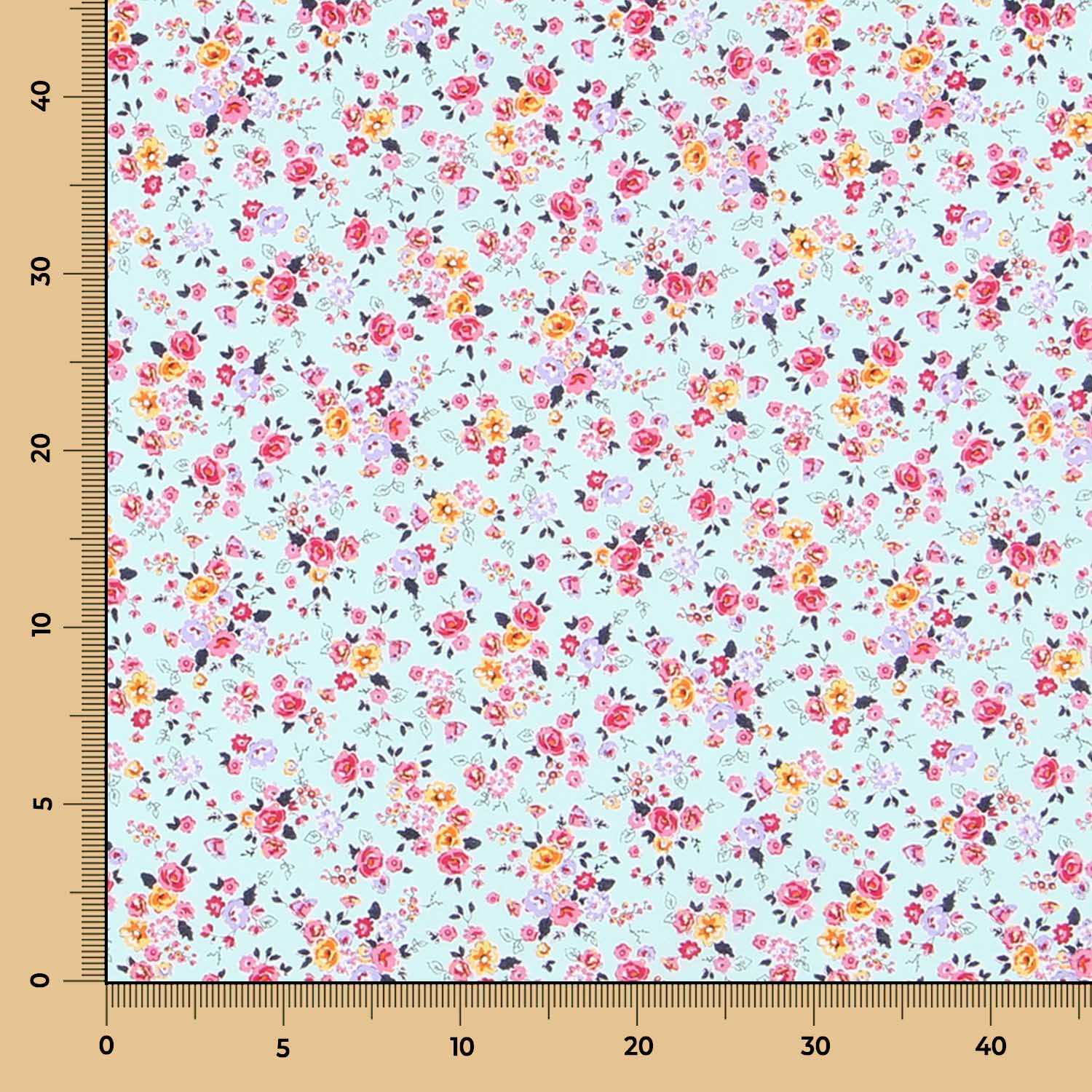 Popeline Coton Bio Crétonne Bleu - Ribes y Casals