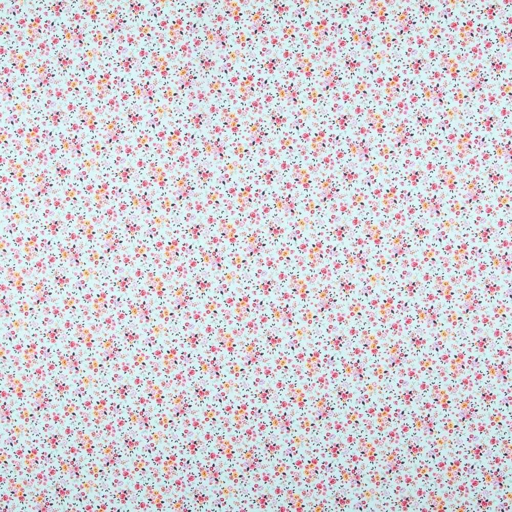 Popeline Coton Bio Crétonne Bleu - Ribes y Casals