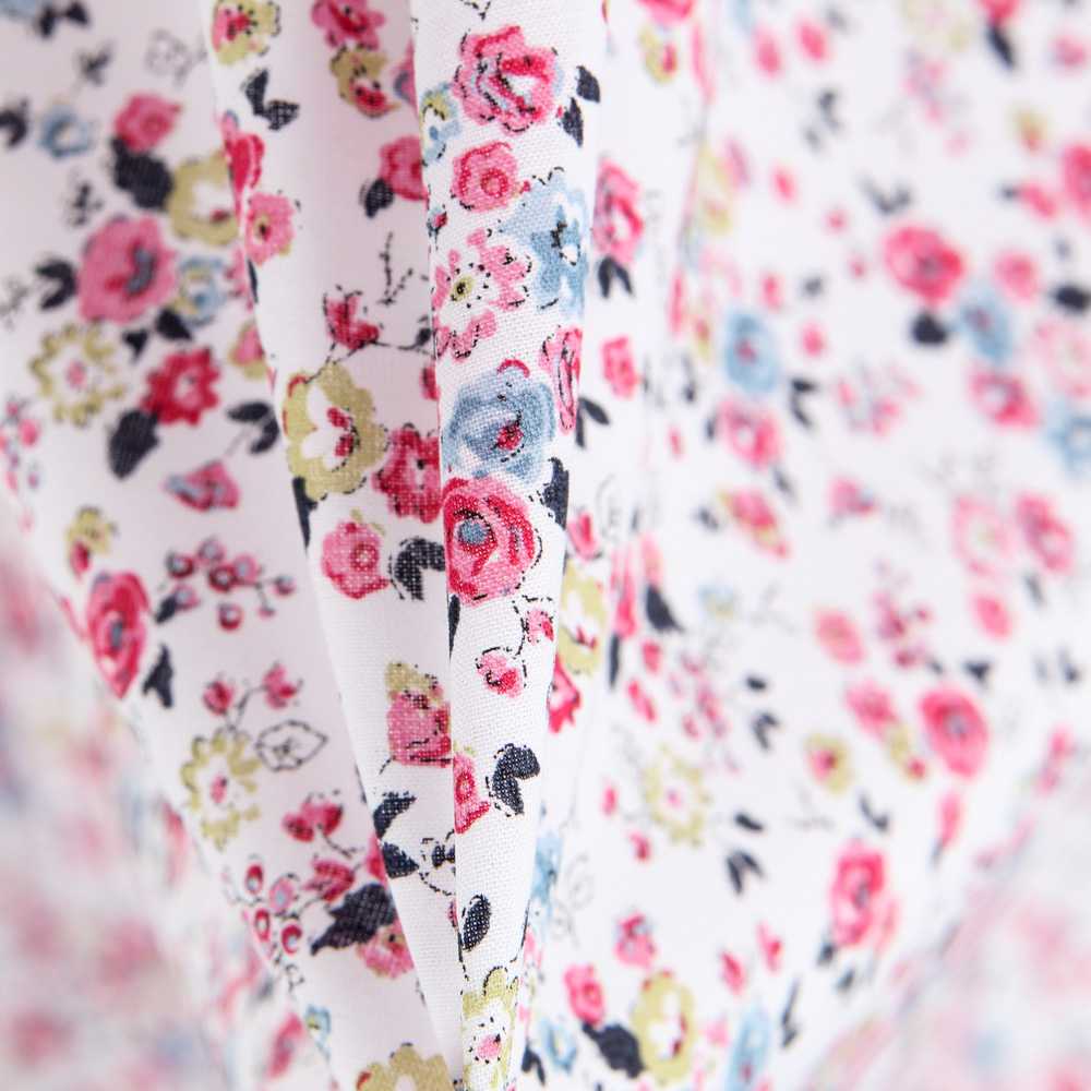 Popeline Coton Bio Crétonne Rose - Ribes y Casals