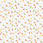 Popeline Coton Bio Rouge Zoo - Ribes y Casals