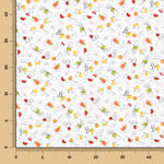 Popeline Coton Bio Rouge Zoo - Ribes y Casals