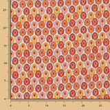 Popeline Coton Plumes Orange - Ribes y Casals