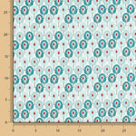 Popeline Coton Plumes Vertes - Ribes y Casals