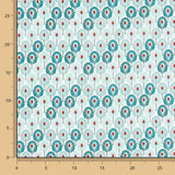 Popeline Coton Plumes Vertes - Ribes y Casals