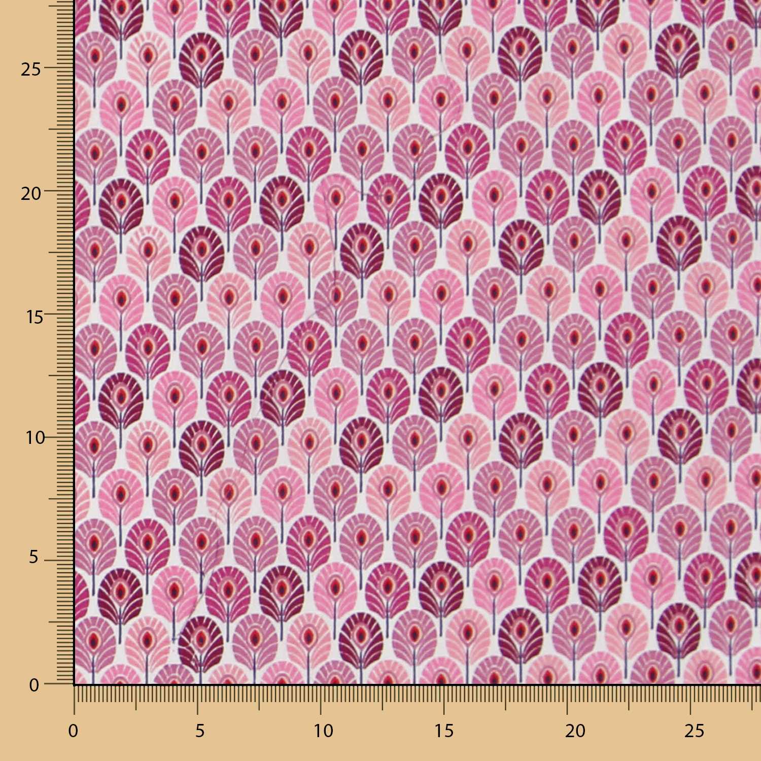 Popeline Coton Plumes Violettes - Ribes y Casals