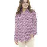 Popeline Coton Plumes Violettes - Ribes y Casals