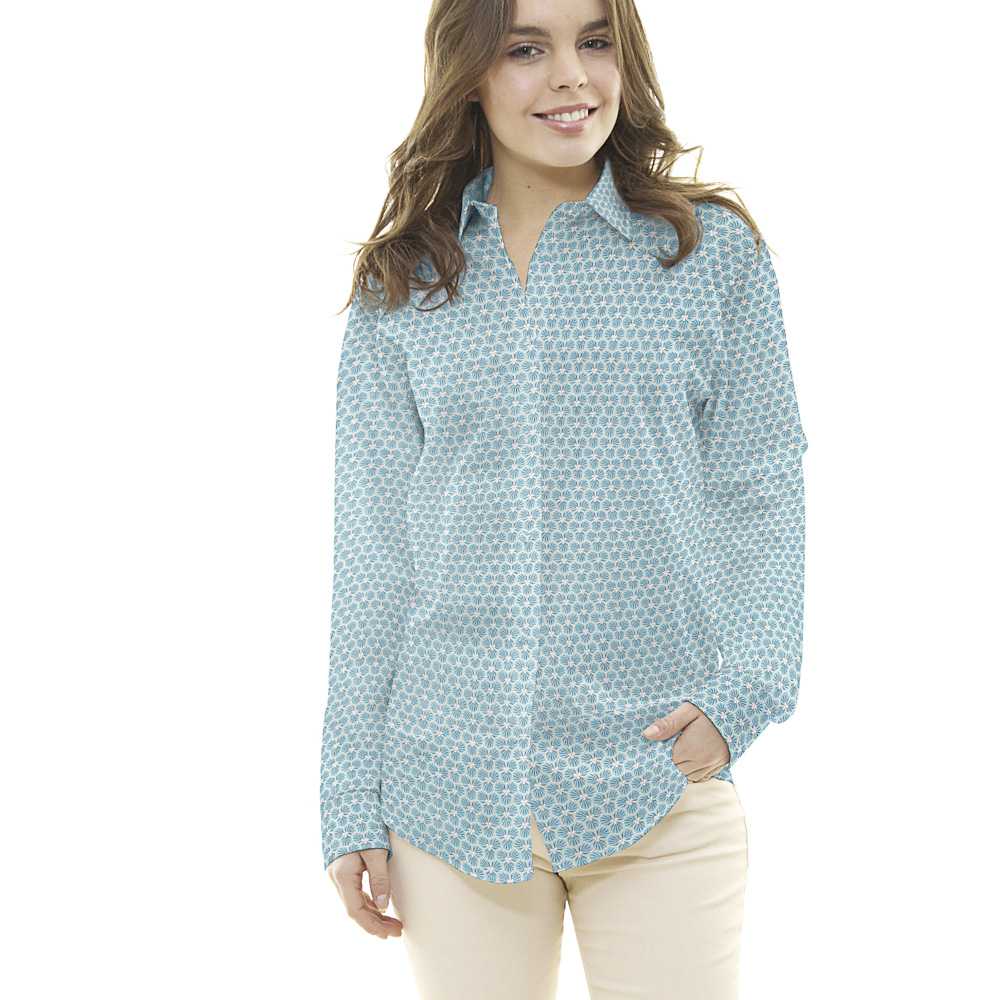 Popeline Coton Puzzle Turquoise - Ribes y Casals