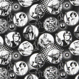 Popeline Coton Star Wars Noir - Ribes y Casals