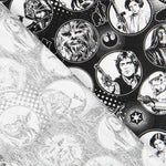 Popeline Coton Star Wars Noir - Ribes y Casals