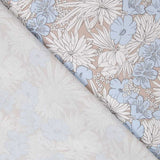 Popeline Coton Bleu Tropical - Ribes y Casals