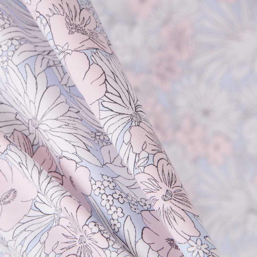 Popeline Coton tropicale rose - Ribes y Casals