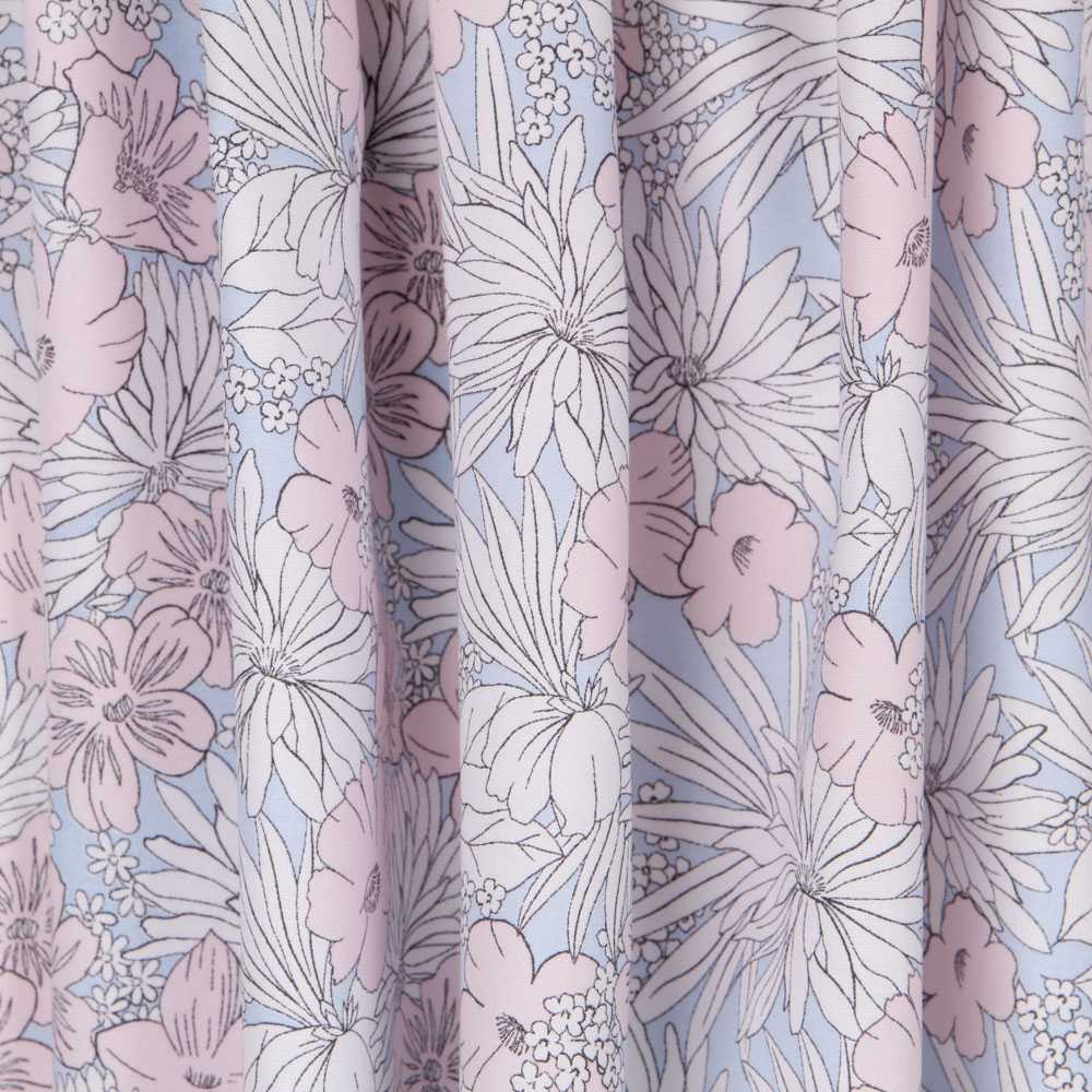 Popeline Coton tropicale rose - Ribes y Casals