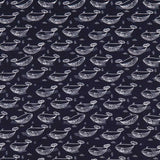 Popeline Coton Baleine Bleu Marine - Ribes y Casals
