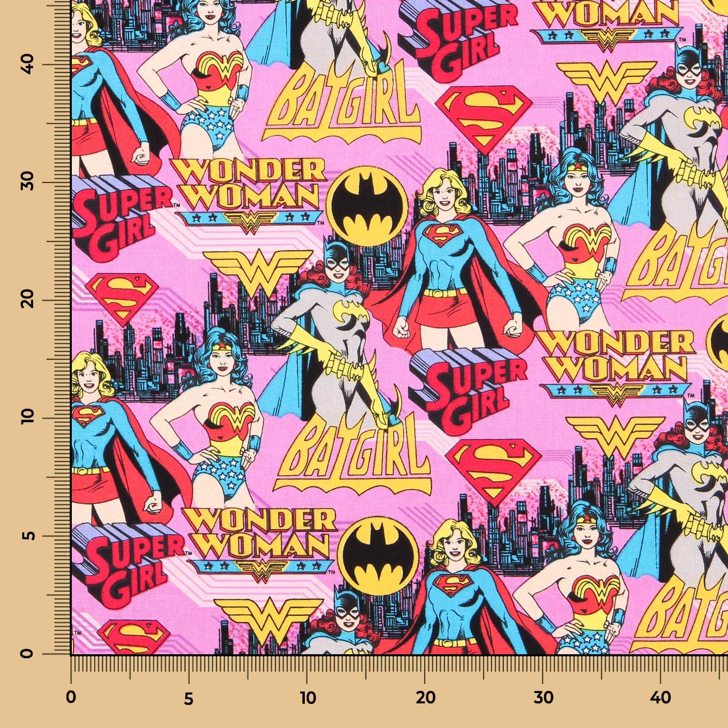 Popeline Cotton Wonder Women - Ribes y Casals
