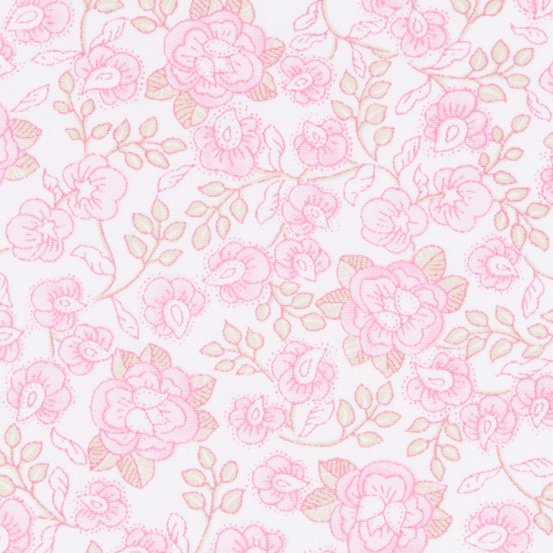 Popeline Fleur Peasly Rose - Ribes y Casals