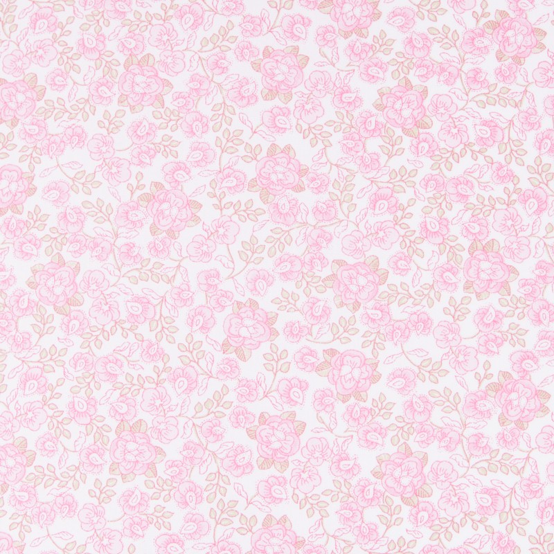 Popeline Fleur Peasly Rose - Ribes y Casals