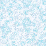 Popeline Fleur Peasly Turquoise - Ribes y Casals