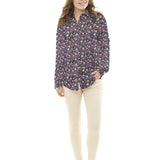 Popeline Florale Crétonne Purple - Ribes y Casals