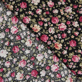 Popeline Florale Crétonne Noire - Ribes y Casals